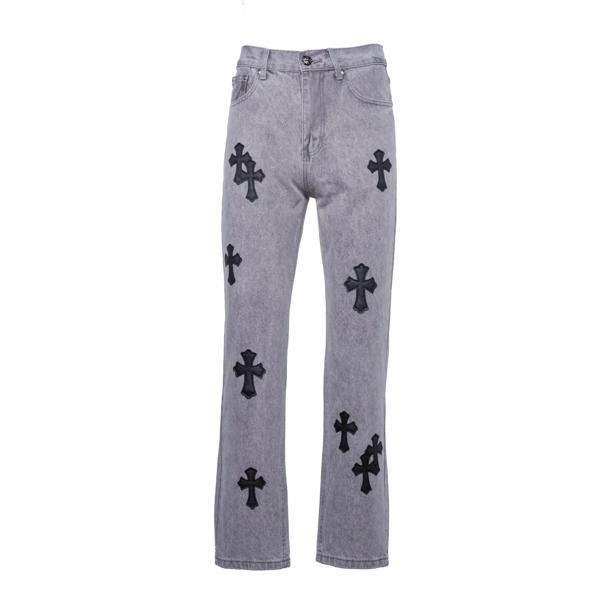 P210 Top version (grey pants, black leather) Top version Chrome Hearts jeans with leather jeans. As we all know, chromehearts jeans use vintage Levis jeans as the base for creation. They usually add their own unique silver buckles and silver ornaments, plus leather embellishments. This is what doubles the value of these vintage jeans, because the base is Vintage jeans, the jeans themselves have become very soft and comfortable after years of baptism, which can be distinguished from ordinary jeans. Regarding the size, you should also refer to the pants data. Style number: 1607# Color: gray pants and black leather Size: 28 30 32 34 28 Waist 86 Hips 100 Pants length 102 30 Waist 90 Hips 104 Pants length 104 32 Waist 94 Hips 108, pants length 106 34, waist 98, hips 112, pants length 110